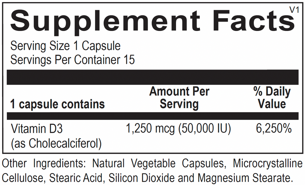 Vitamin D3 50,000IU