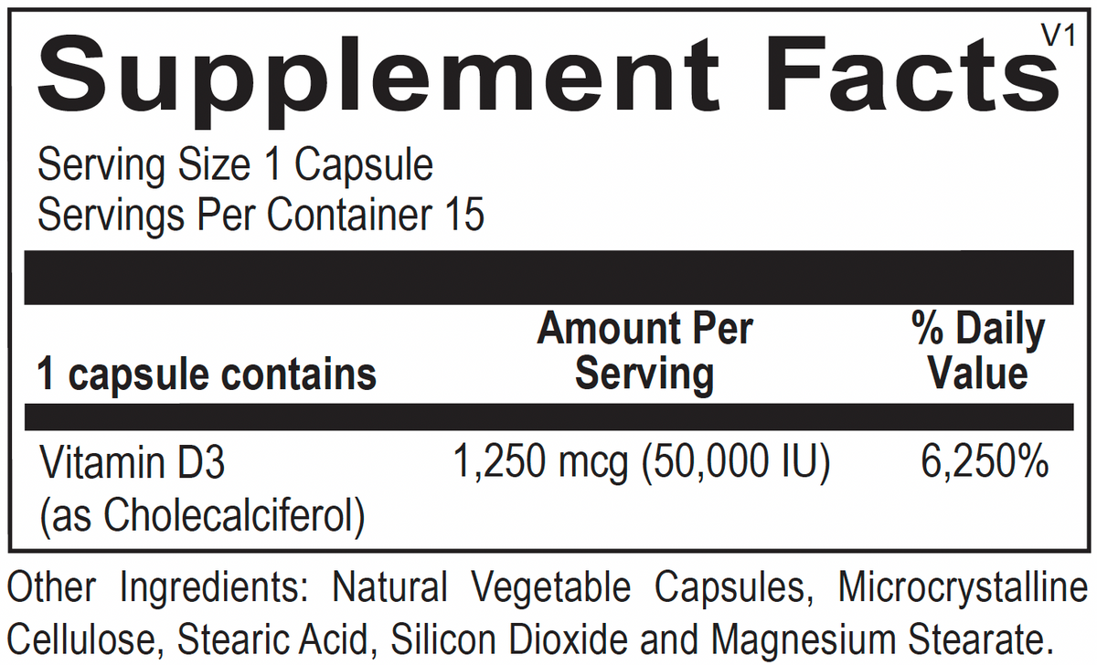 Vitamin D3 50,000IU